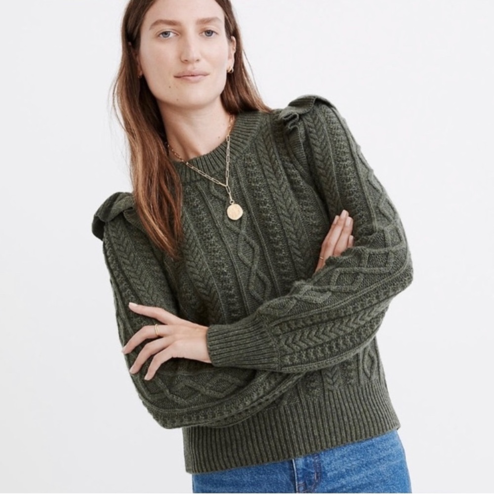 Madewell Ruffle Knit Sweater